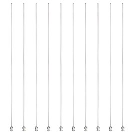 PATIKIL 14Ga x 12 Inch Stainless Steel Dispensing Needle Tips, 10Pcs Metal Glue Needle Tube Blunt Tips Luer Lock for Thick Glue Ink Lab, Silver