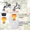 2 Pack Garden Hose Tap Connector for 3/4 inch &