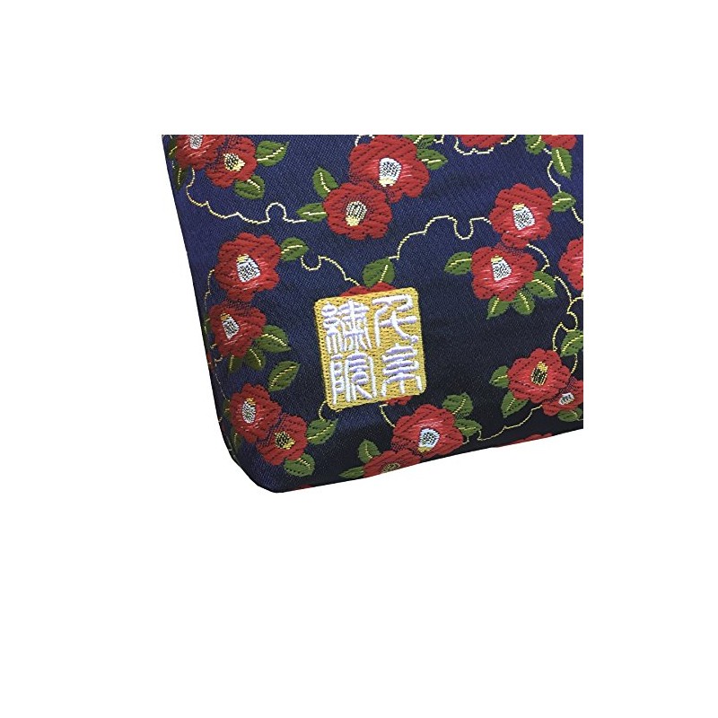 Brocade bolsa con cierre, forrada con brocado Nishijin, talla L.,