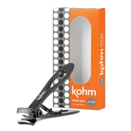 Kohm CP-220L Straight Blade, 5mm Heavy Duty, Wide Jaw Toenail Clippers for Thick Toenails or Tough Fingernails, Large Toenail Clippers for Men, Seniors, Adults