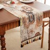 Boho Table Runner with Tassels Macrame Cotton Linen Table Runner