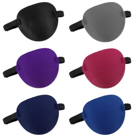 YUXIANLB 6 Stück Augenklappen zur Genesung 3D verstellbare Augenklappen für Erwachsene medizinische Schwachsichtigkeit zur Genesung nach Netzhautoperationen (6 Farben)