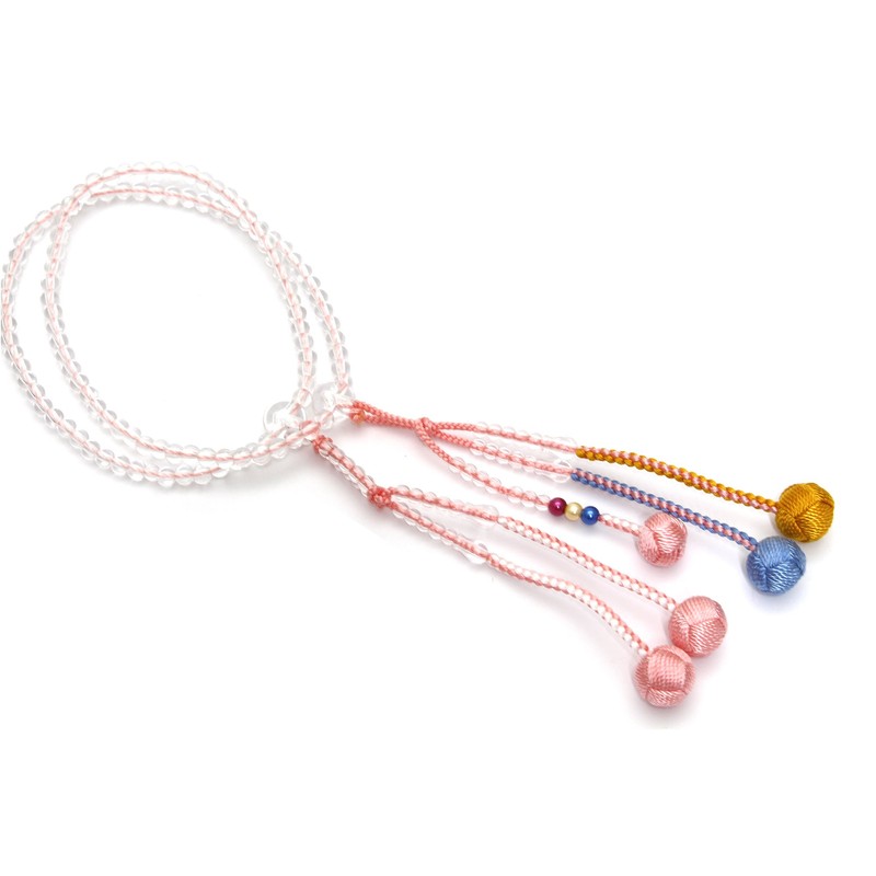 創価学会 PC Prayer Beads Clear Pink 小田巻 梵天 Women's