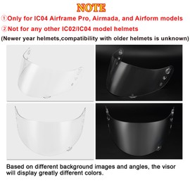 PSLER Icon Ic04 Visor - Icon Ic-04 Airframe Pro/Airmada/Airform Visor Motorcycle Face Shield UV Protection Helmet Tinted Visor Replacement for Ic04,Transparent