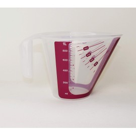 TUPPERWARE Messbecher 1L CombiPlus Messgenau + Mini Trichter Lila