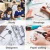 Vicloon Multifunctional Geometric Ruler, Drawing Template Measuring Tool Plastic Measuring