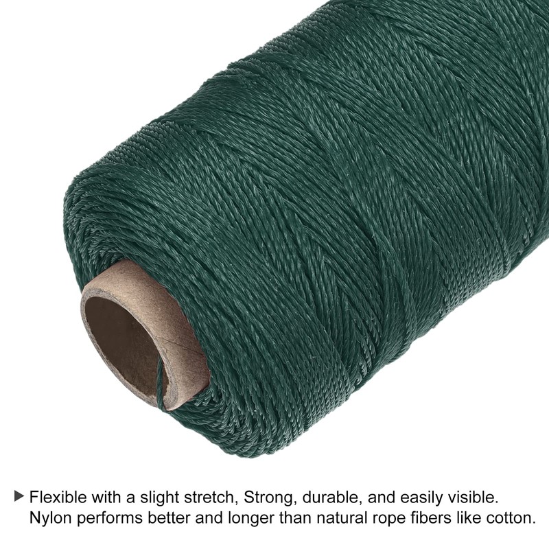 sourcing map Twisted Mason Line Nylon Twine String Cord Dark
