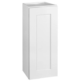 Design House Brookings Shaker Unassembled Wall Kitchen Cabinet W1230, 12 W x 12 D x 30 H, Painted White, Solid Wood, Design House, 561688