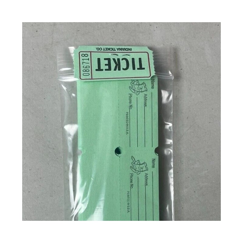 ITC 100 Double Stub Raffle Tickets 50/50 Split the Pot