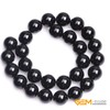 GEM-inside 14mm Round Black Agate Beads Strand 26-28 Pcs At
