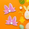 QDTK 2Pcs Easter Hair Clips Glitter Bunny Ear Bow Hair