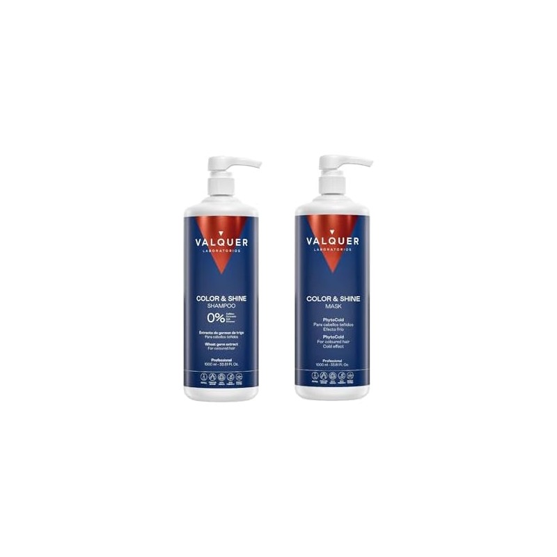 Valquer Pack Color y Brillo Shampoo y Mascarilla Efecto Frío