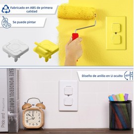 Protectores de Enchufe 30+30 PCS - Cubiertas de Salida de Plástico Seguro,Protector de Enchufes y Contactos para Bebe-Niños,Manga de Enchufe,Accesorios para Bebe,Artículos para Bebe