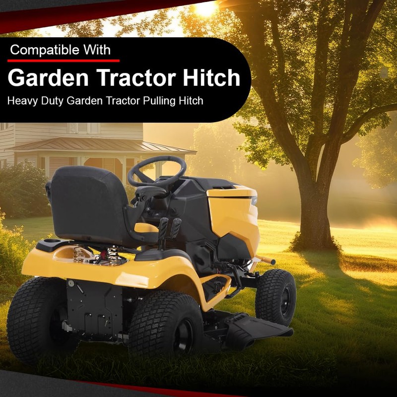 CROSSDESIGN Adjustable Pulling Hitch Compatible with Heavy Duty Garden Tractor