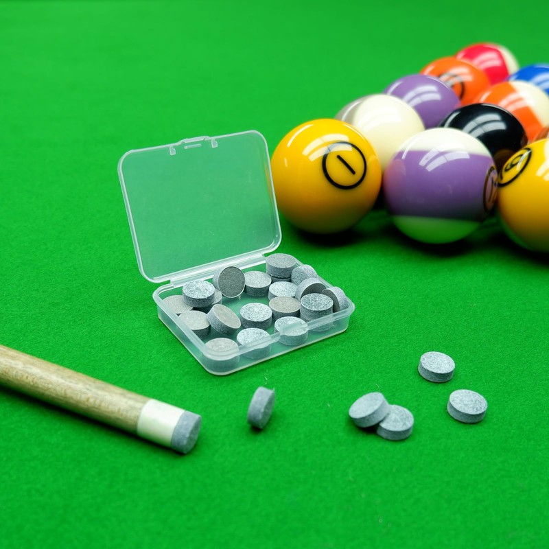 HUIESON 25Pcs 13mm Replacement Pool Cue Tips, Billiard Pool Cue