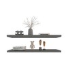 Floating Shelves, Matt Gray, 2-Tier, Modern Wall Shelves for Decor