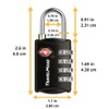 3-Pack TSA Luggage Lock with 4-Digit Combination | Set-Your-Own Padlock