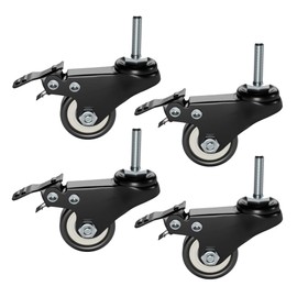 Liquid Stands Keyboard Stand Caster Wheels Set of 4 Replacement Locking Heavy Duty Wheels with Brake - Piano Stand Parts and Accessories