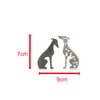 Handmade Mini Resin Whippet/Greyhound Figurines - Set of 2, Decorative
