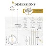 Audickic Pendant Lights Kitchen Island, 8" Brushed Nickel Pendant Light