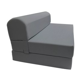 Danfuton Gray Sleeper Chair Folding Foam Beds, Portable Studio Guest Bed 6x48x 72