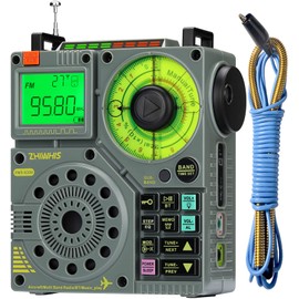 ZHIWHIS Shortwave Radio with Bluetooth and APP Control, AIR AM FM VHF SW WB Portable Receiver, Super Bass/5 Types of Light Effects/6 EQ/Recording Rechargeable Stereo Emergency Radios Player ZWS-A320