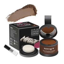 Mifeloy MIFELOY Haaransatz Puder mit Spiegel Schwamm, Braun Unsichtbares Ansatzpuder, Soforteffekt Concealer zur Haarverdichtung fr Frauen M?nner, Wasserfestes Haar Make-up zum Ansatz kaschieren
