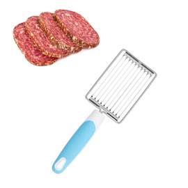 Egg Cutters for Home Kitchen Restaurants, Simple and Safe Time Savinf, Sturdy and Durable Tomato Slicer (Blue)