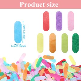 romsrbutfo Colorful Tissue Paper Confetti, Multi-colored Paper Sprinkles, Ice Cream, Birthday Theme Party Decoration, 100g, Yellow, Blue, Light Blue, Rose Red, Light Purple, Orange, Red, Mint