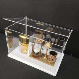 Clear Acrylic Display Case-Assemble, Top Cove Openable Door, Thickened Base, Dust Protection Showcase for Action Figures, Toy Collectibles (16.5 x 10 x 10 cm/6.5 x 4 x 4 inches)