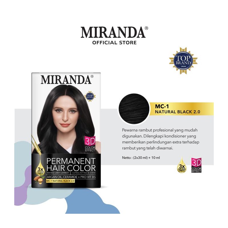 MIRANDA HAIR COLOR - Semir Rambut (30mlx2)+10ml - Pewarna Rambut