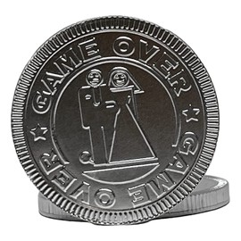 Foiled Again! Chocolate Wedding Favor Coins - Belgian Milk Chocolate Coins - Silver Italian Foil - Elegant Reception Table Favors - Sealed, Resealable Bag - 1 pound