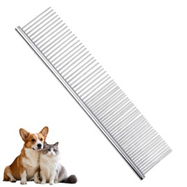 Pet Comb, Stainless Steel, Brushing, Pet Beauty, Hair Loss, Anti-Pilling, Anti-Static, Painless, Round Tip Treatment, Massage, Household Use, Long and Short Hair, For Dogs and Cats