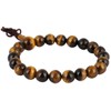 mookaitedecor Tiger's Eye Crystal Bead Bracelet Semi Precious Stone Gemstone
