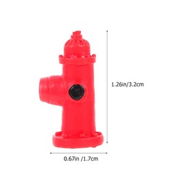 Toyvian Home Decor 5Pcs Miniature Fire Hydrant Resin Fire Hydrant Statue Pet Storage Container Hydrant Models Desktop Ornament for Fairy Gardens Sand Table Micro Landscape Decor Dining Table Decor