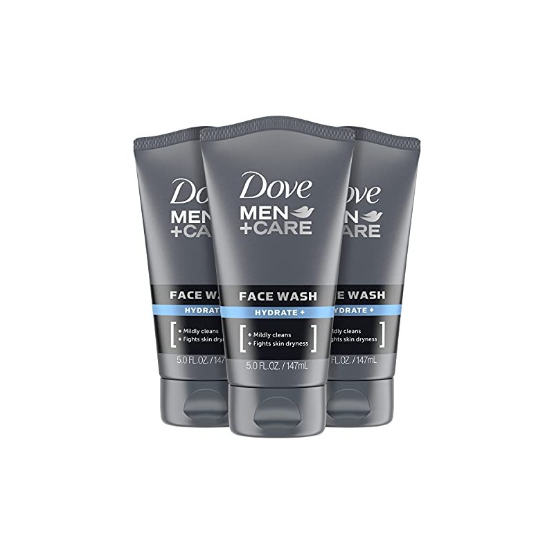 Dove Men+ Face Wash Hydrate Plus Skin Care, 5 Oz,