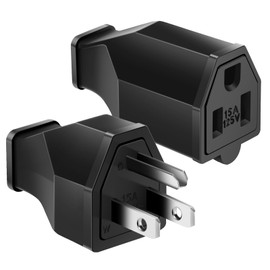 XINYIELE Extension Cord Repair Replacement Ends,Male and Female Electrical Plug Ends，Male Plug End Eeplacement 3 Prong,125V 15A 2Pole 3Wire Connector Straight Blade Plug (Male&Female,1 Set)