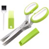 KANKIKUSUI Kitchen green Scissors, Herb Scissors with 5 Blades and