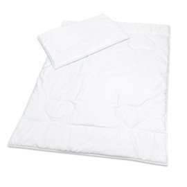 Baby Comfort 135x100 cm Quilted Duvet & Flat Pillow All Seasonal 2 Piece Set for Baby Cot Bed