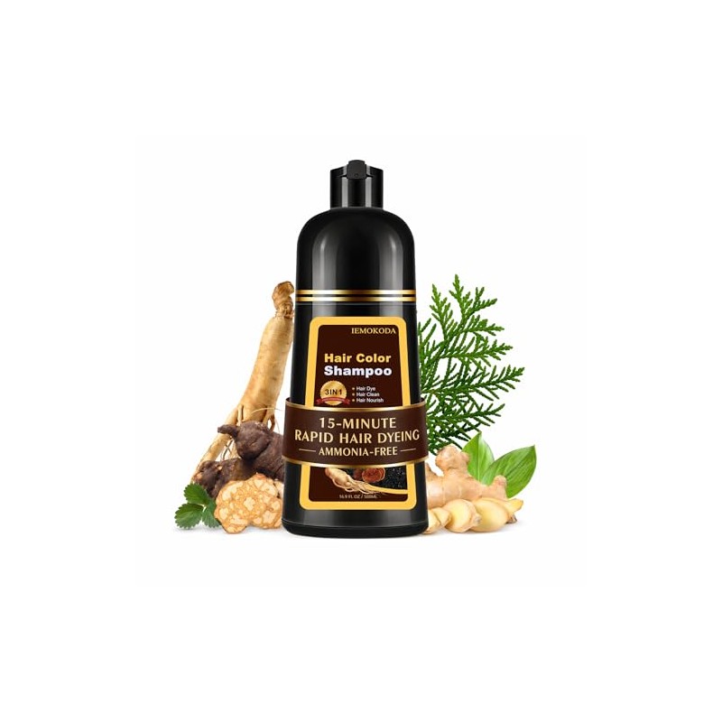 Champú Tinte Rubio Castaño Coloración Instantánea Natural Cabello Mujeres Hombres