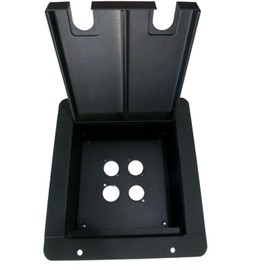 PROCRAFT FPMUFT-4X-BK Recessed Floor Pocket Stage/Box for 4 D Type Feed-Thru