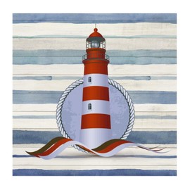 Nautical Beach Ocean Theme Lighthouse Classroom Home Decor Wall Stickers Watercolor Marine Life Self-Adhesive Wall Stickers for School Nursery Family Furniture Vinyl
