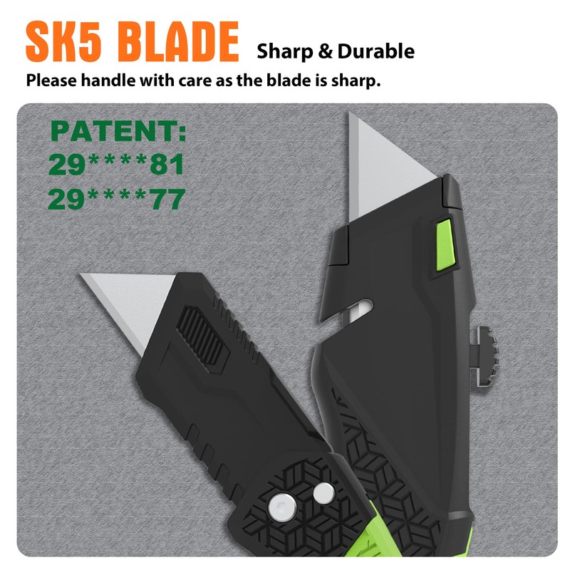 XW Utility Knife Set, Retractable Box Cutter and Folding Utility