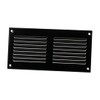 Black 8x4 inch Steel Vent Cover with Insects Screen -