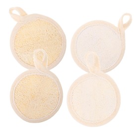 DOITOOL 4pcs Facial Exfoliator Scrubber Pads Soft Loofah Face Scrubber for Deep Cleaning and Smoother Skin Gentle Facial Washing Tool for Women Travel-friendly Design