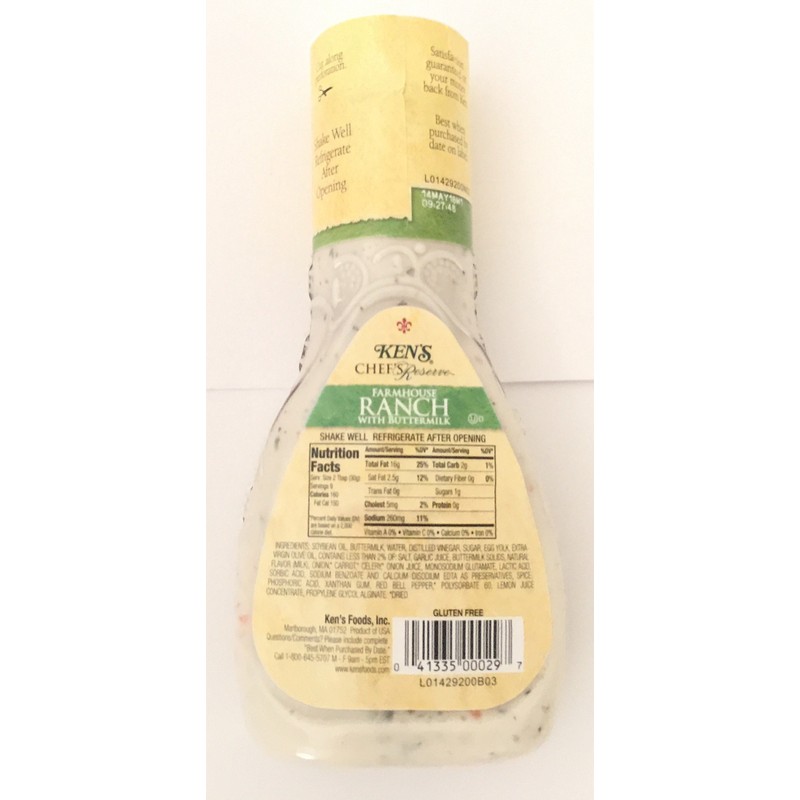 Kens Steak House Chef's Reserve Dressing, Farmhouse Ranch, with Buttermilk