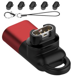 Gar-min Conversion Adapter (1 piece) L-Type C Compatible + Dustproof Plug for Charging Port (5 PCS) TPU Material Smart Watch Converter Adapter for Garmin Conversion Adapter USB Type C Conversion