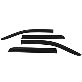 OCPTY Window Visors Fits for 2005-2018 For Nissan Frontier Tape-on Rain Guards Side Window Deflectors 4 Pieces(2pcs for front doors and 2pcs for rear doors)