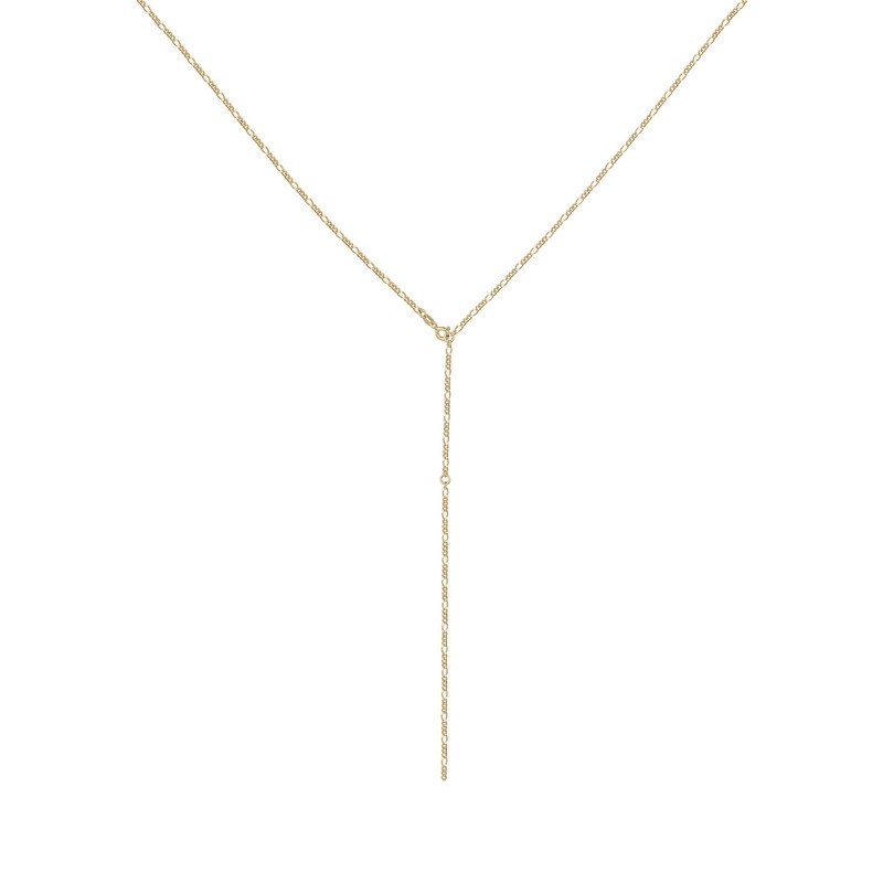 Elli Necklace Basic Y-Kette Figaro Trend Verstellbar 925 Silber