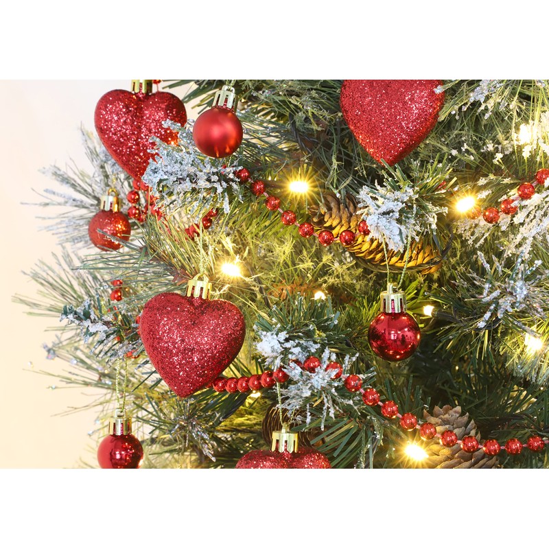 Christmas Concepts® Pack of 8-60mm (2.4") Heart Shaped Christmas Tree